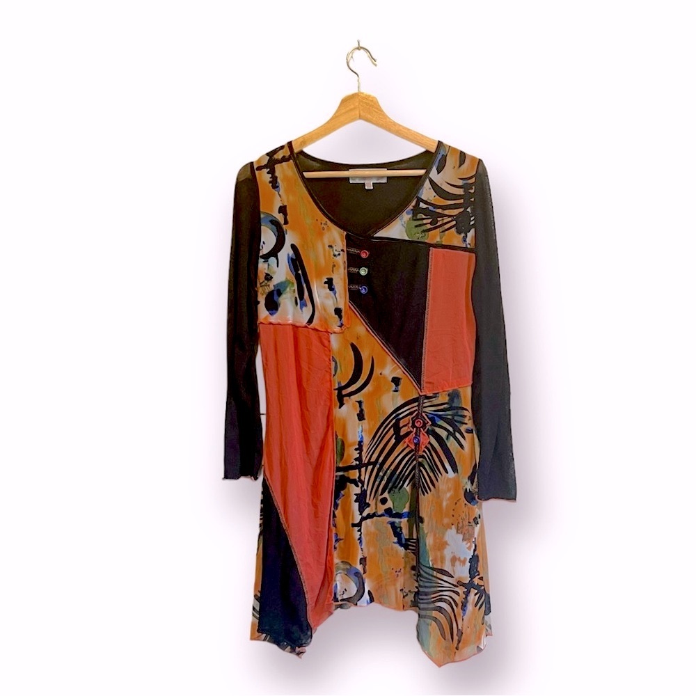 Pretty Angel Fairy Core Silk Blend Tunic Top Size M